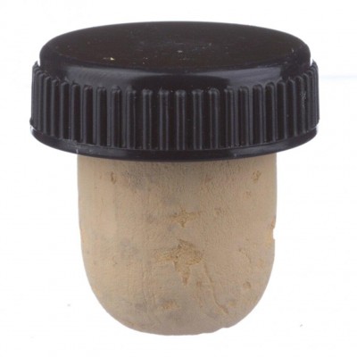 Корок корковий, коньячний з пластиковим ковпачком, 28x8x19 мм (20 шт.)