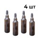 Пляшка скляна 1 л із бугельною пробкою, 4 шт
