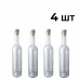 Винна пляшка 0,75 л з корком (прозоре скло) 4 шт
