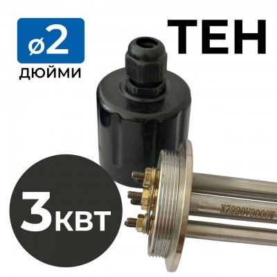 ТЕН 3кВт під кламп 2 дюйми (Економ)