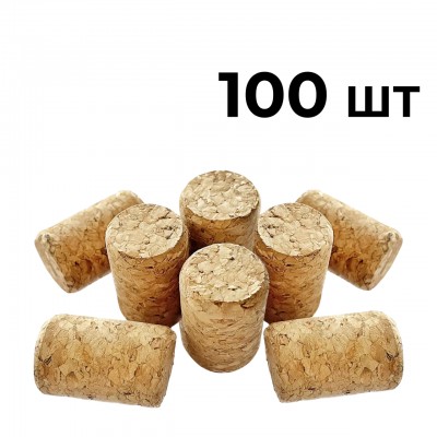 Коркова пробка винна, агломерсована, 21х33 мм, 100 шт